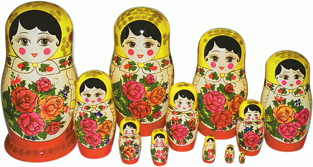 матрешка с желтым платком