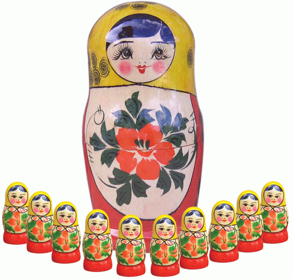 Матрешка развивающая счетный  материал