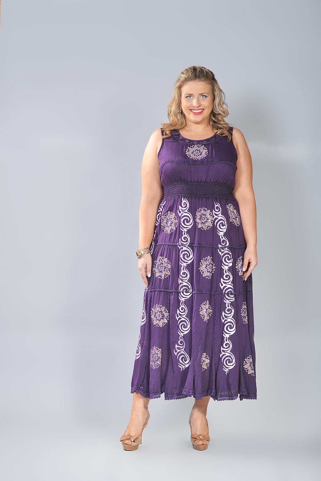 14110-4	платье	M-2XL (4)	фиолет НОВАЯ ЦЕНА 8,30!!!!!!!!!	$10,50