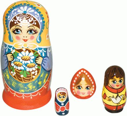 Матрешка Сюрприз 4 предм