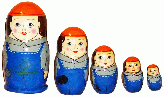 матрешка авторская Строитель