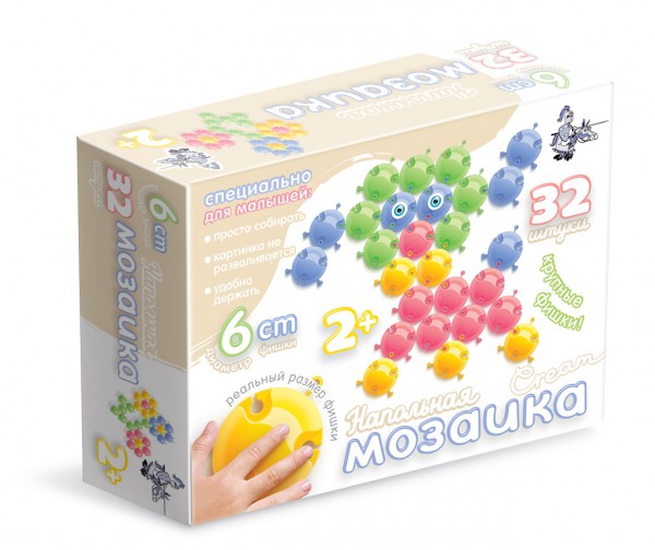 01540 Мозаика напольная с круглыми фишками 32 эл,д.60мм 260,00