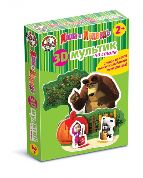 01437 КРАСКИ.3-Dмультик на столе.Маша и Медведь 255,00 руб