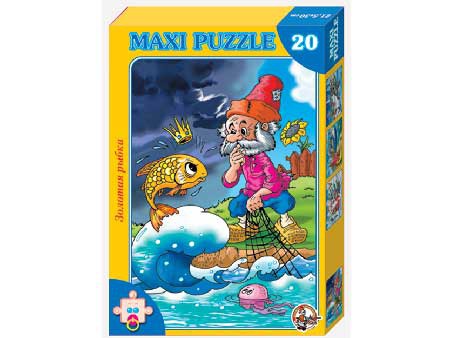 00244 Пазлы макси Золотая рыбка 20эл 72,0
