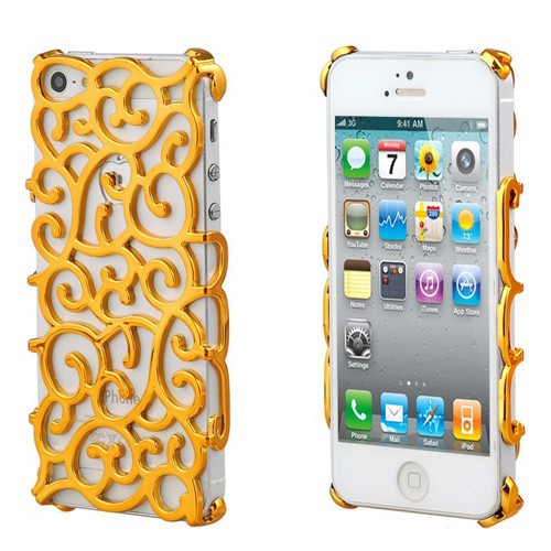 Stencil Artistic Flower Case iPhone 5 Gold 500x500-500x500.jpg