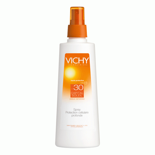       SPF 30, 200  (Vichy, Capital Soleil)      UVB  UVA .     .  13,9