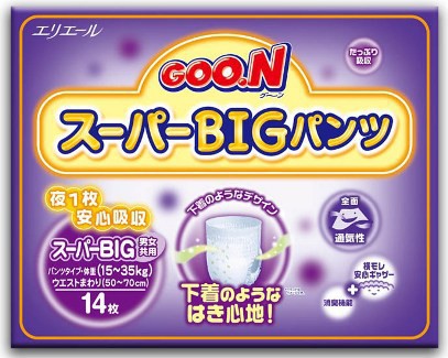   Goon  Super Big (15-35 ) 14   ----- 687,5 . + %