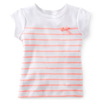 Striped Mini-Bow Tee 