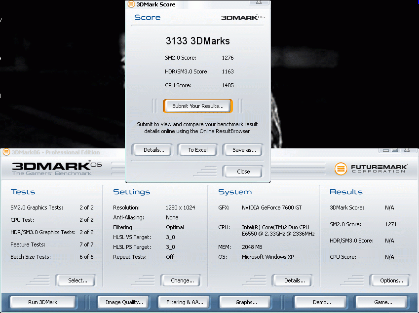 Intel E6550/7600GT/2Gb