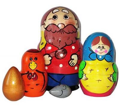237,5р.Матрешка Сказка Курочка Ряба (5 в 1) (RNToys) Д-264.jpg