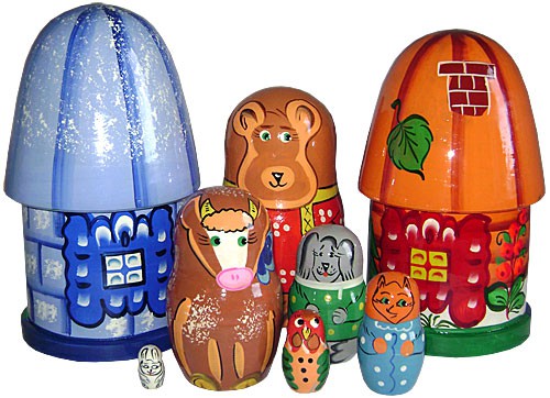 375 . Матрешка Сказка Лубяная избушка (RNToys) Д-343.jpg