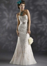 White-Mermaid-Trumpet-Strapless-Sweetheart-Sash-Lace-Satin-Wedding-Dress-19205-1.jpg