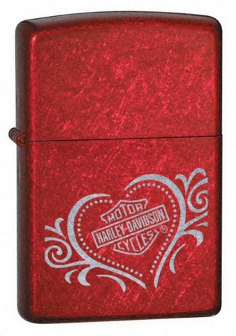 1164   ZIPPO 21079 HARLEY DAVIDSON HEART CANDY APPLE RED