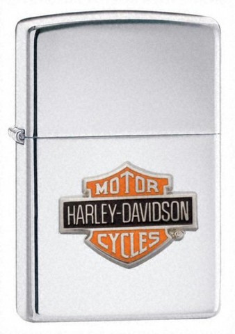 1967   ZIPPO 24021 HARLEY DAVIDSON BAR AND SHIELD HIGH POLISHED CHROME