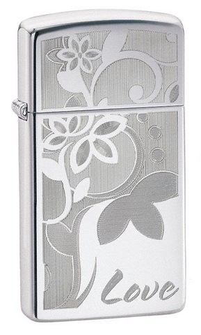 1286    ZIPPO SLIM LOVE ENGRAVING № 24816