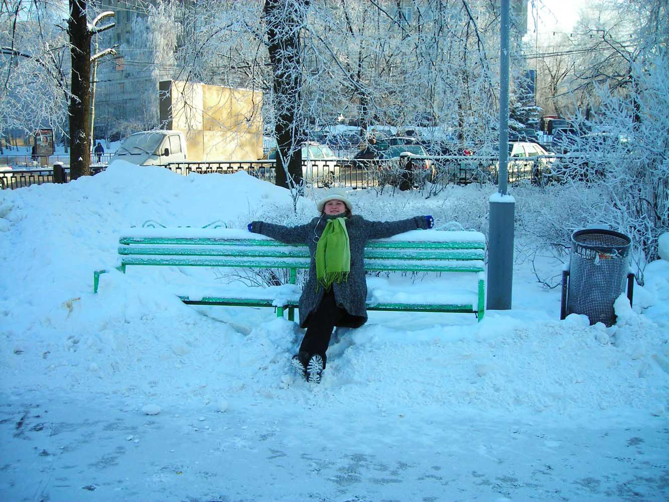 2 февраля 2007 года, за неделю до родов. -18 градусов