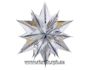Фигура Звезда фольг сереб 60см/G 