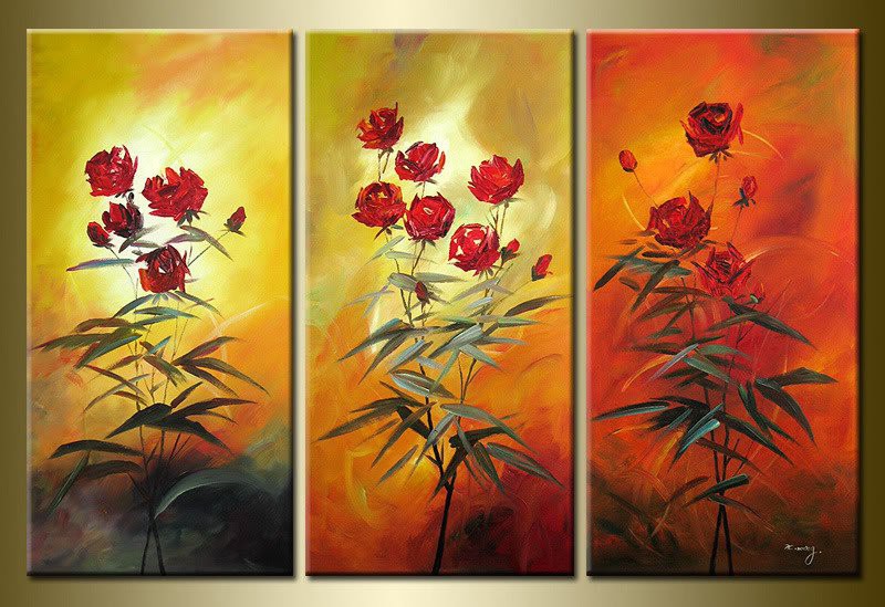 Free-Shipping--The-Red-Wild-Rose-Modern-Flower-Oil-Painting-Wall-Art-Top-Home-Decoration.jpg