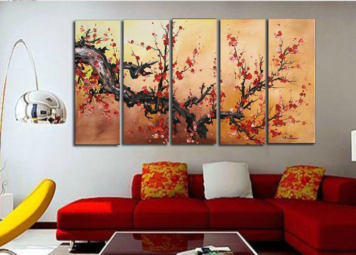 The-Plum-Blossom-Huge-5-Panels-Handpainted-Flower-Oil-Painting-on-Canvas-Wall-Art-Top-Home-2.jpg