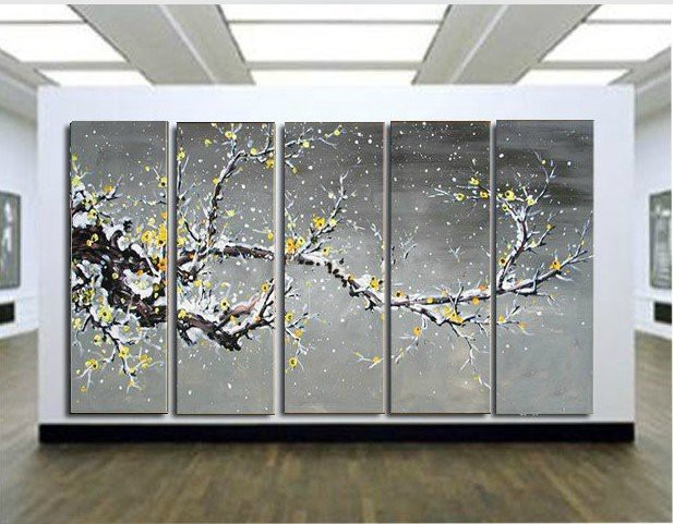 The-Plum-Blossom-Huge-5-Panels-Handmade-Modern-Flower-Oil-Painting-on-Canvas-Wall-Art-Top-7.jpg