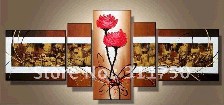 hand-painted-oil-wall-font-b-art-b-font-Dance-Abrupt-red-font-b-flowers-b.jpg