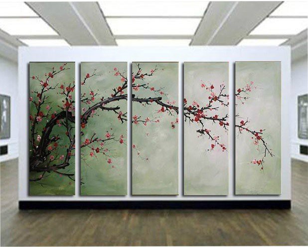 The-Plum-Blossom-Huge-5-Panels-Handmade-Modern-Flower-Oil-Painting-on-Canvas-Wall-Art-Top.jpg