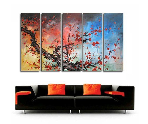 The-Plum-Blossom-Huge-5-Panels-Handmade-Modern-Flower-Oil-Painting-on-Canvas-Wall-Art-Top-9.jpg