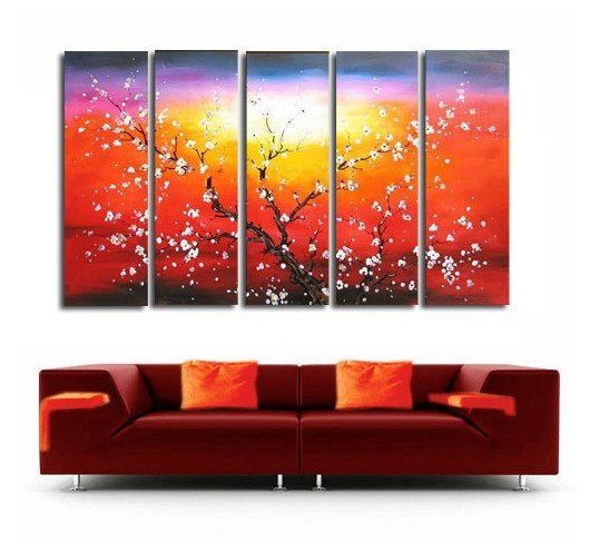 The-Plum-Blossom-Huge-5-Panels-Handmade-Modern-Flower-Oil-Painting-on-Canvas-Wall-Art-Top-8.jpg