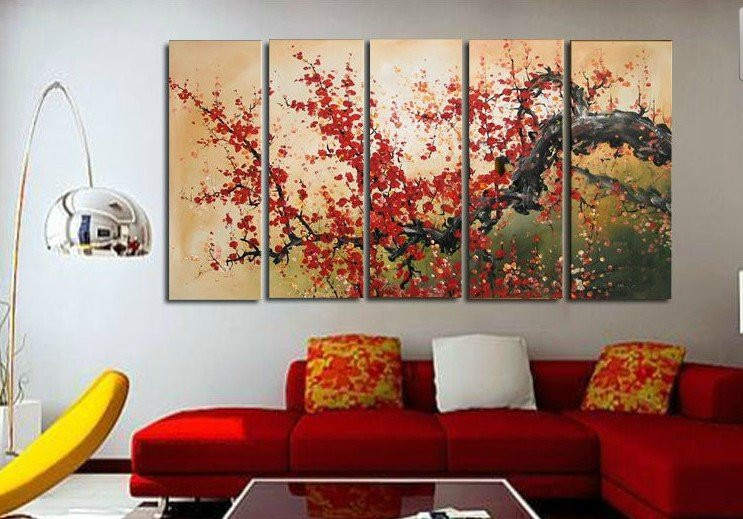 The-Plum-Blossom-Huge-5-Panels-Handpainted-Flower-Oil-Painting-on-Canvas-Wall-Art-Top-Home.jpg