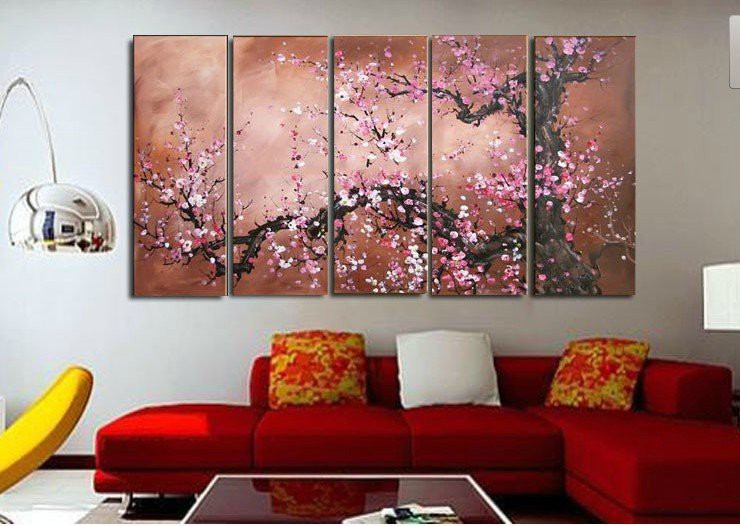 The-Plum-Blossom-Huge-5-Panels-Handmade-Modern-Flower-Oil-Painting-on-Canvas-Wall-Art-Top-12.jpg