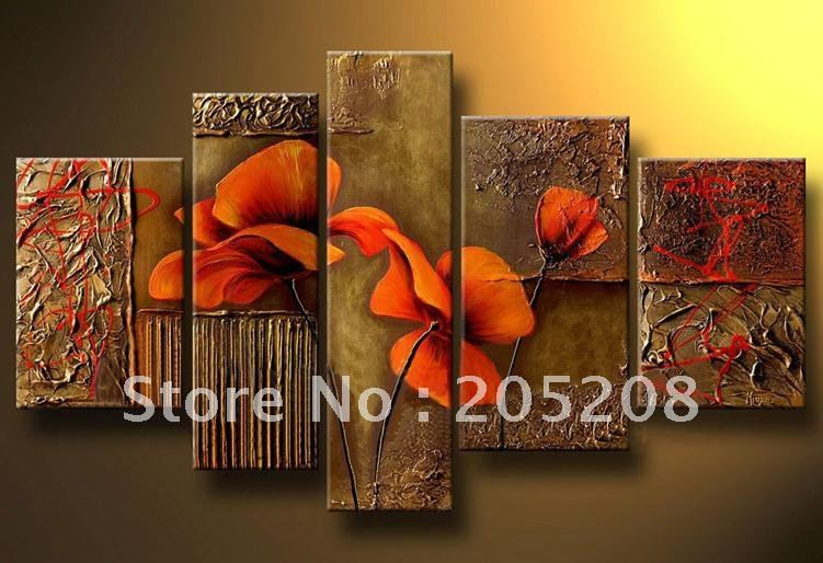 Framed-5-Panels-100-Handpainted-High-End-Large-Wall-Canvas-Art-font-b-Picture-b-font.jpg