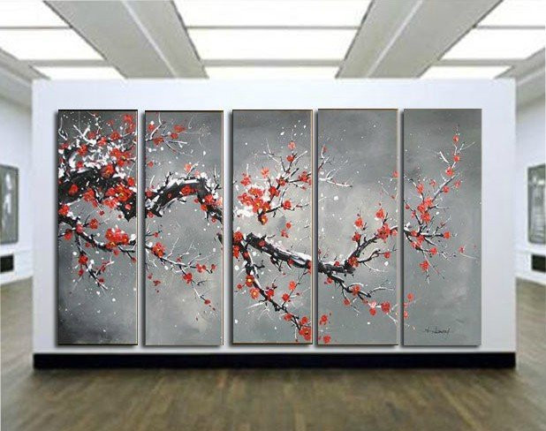 The-Plum-Blossom-Huge-5-Panels-Handmade-Modern-Flower-Oil-Painting-on-Canvas-Wall-Art-Top-4.jpg