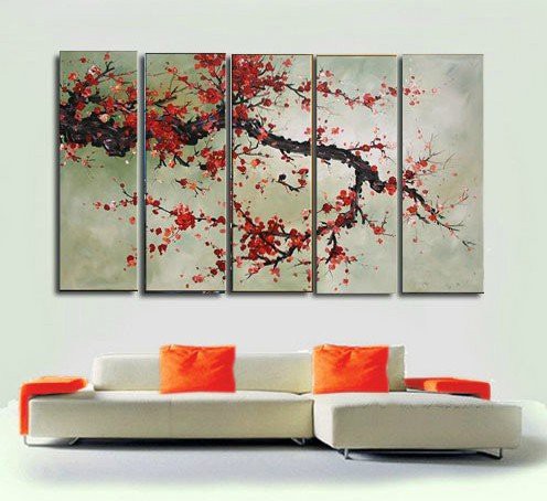 The-Plum-Blossom-Huge-5-Panels-Handmade-Modern-Flower-Oil-Painting-on-Canvas-Wall-Art-Top-2.jpg