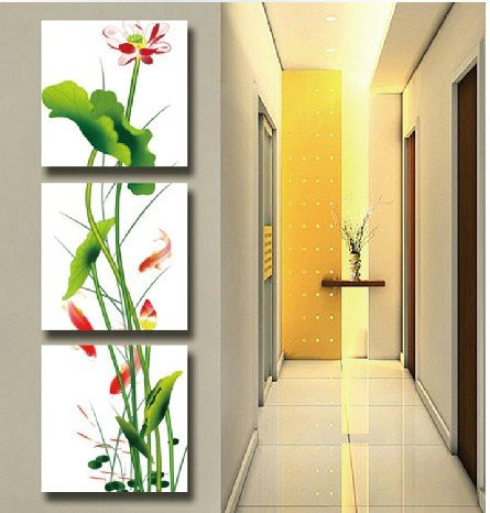 Free-Shipping--Goldfish-and-Lotus-Modern-Oil-Painting-On-Canvas-Wall-Art-Top-Home-Decoration.jpg