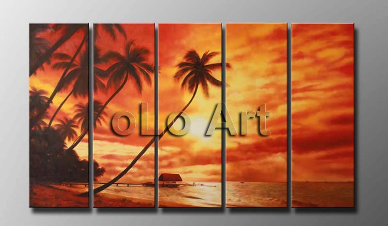 Handmade-Oil-font-b-Paintings-b-font-Wall-Art-Sunset-Beach-font-b-Palm-b-font.jpg