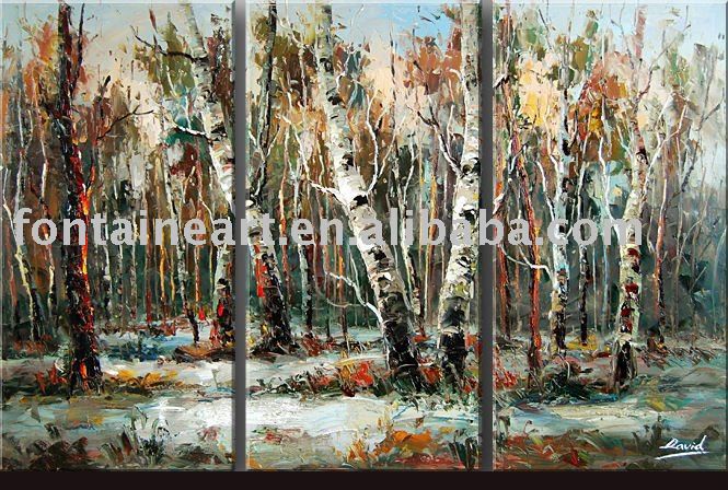 Handpainted-Beautiful-Group-Landscape-Winter-Birch-Canvas-font-b-Painting-b-font-thick-paint-3-panels.jpg