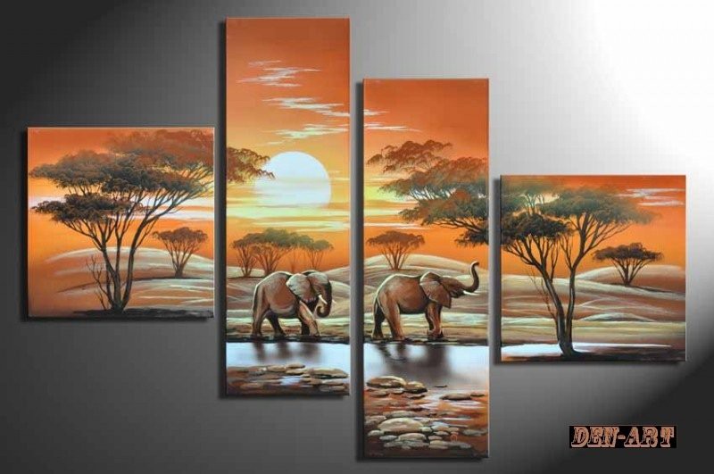 Free-Shipping--100-Handpainted-African-Landscape-Oil-Painting-on-Canvas-Top-Home-Decoration-JYJLV158.jpg