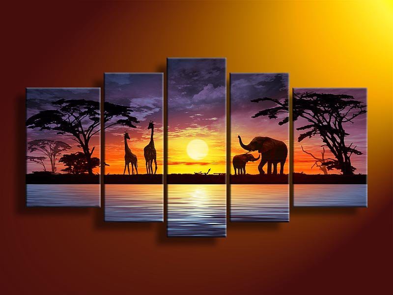 Free-Shipping-hand-painted-wall-art-African-font-b-elephants-b-font-deer-Home-Decoration-Modern.jpg