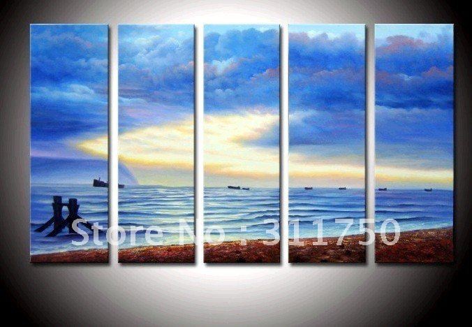 hand-painted-The-font-b-beach-b-font-boat-High-Q-Wall-Decor-Modern-Landscape-font.jpg