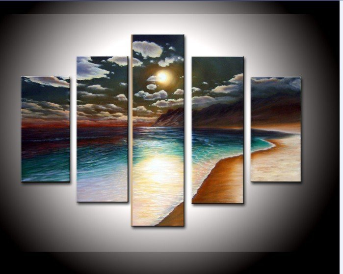 hand-painted-artwork-The-Yellow-beach-High-Q-Wall-Decor-Landscape-Oil-font-b-Painting-b.jpg