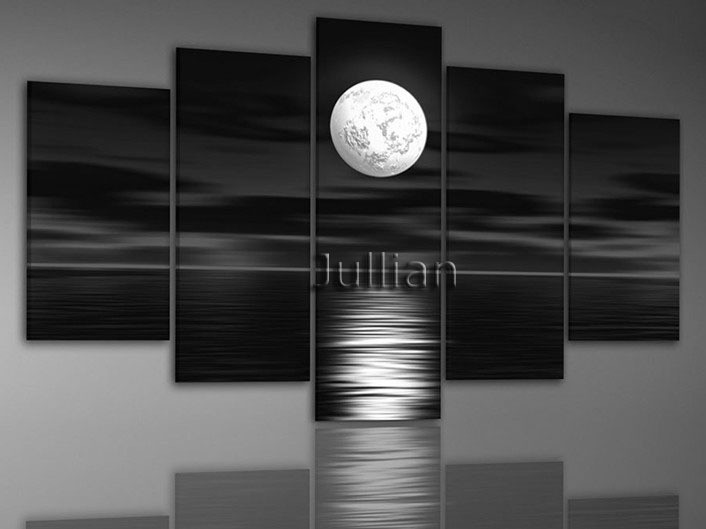 hand-painted-5-panel-set-abstract-wall-art-home-decoration-Moon-Sea-font-b-oil-b.jpg