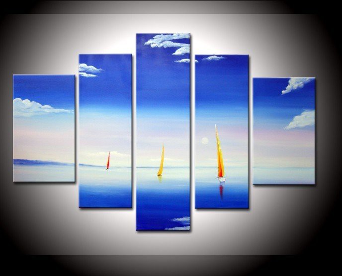 hand-painted-artwork-The-white-clouds-sailing-font-b-boat-b-font-High-Q-Wall-Decor.jpg