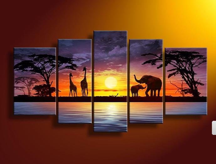 The-African-Impression--100-Handmade-Modern-Landscape-Canvas-Painting-Large-Wall-Art-Top-Home-Decoration.jpg