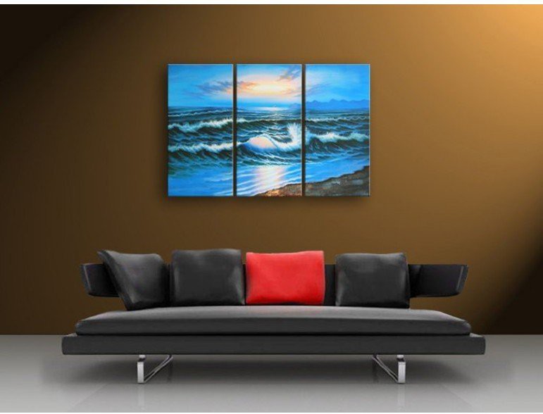 60-FRAMED-ORIGINAL-Sunset-Sea-Seascape-ART-font-b-OIL-b-font-font-b-PAINTING-b.jpg