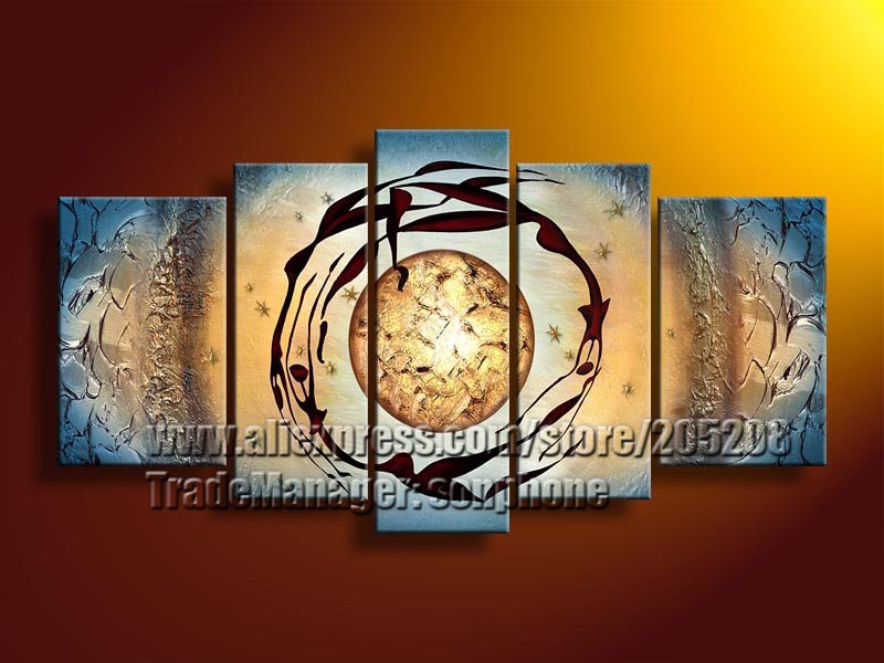Framed-5-Panels-100-Handpainted-High-End-Amazing-font-b-Modern-b-font-Oil-font-b.jpg