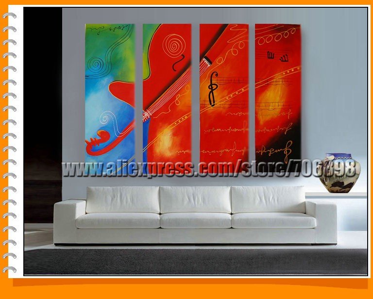 Framed-4-Panels-100-Handmade-Amazing-High-End-Large-font-b-Abstract-b-font-Art-Musical.jpg