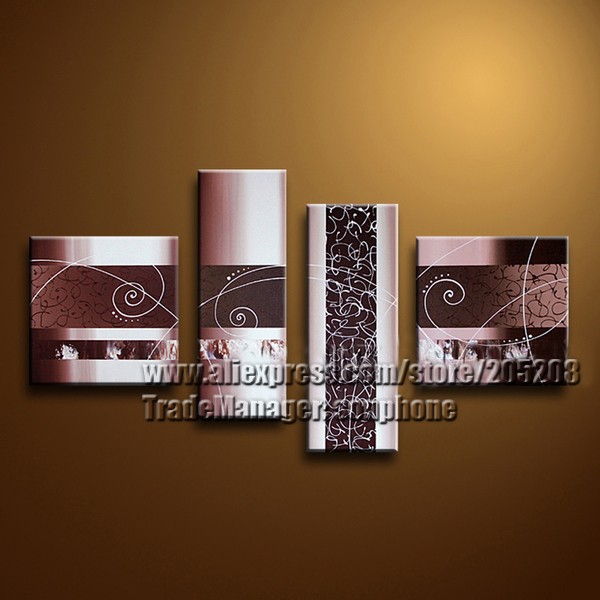 Framed-4-Panel-100-Handpainted-Amazing-High-End-Large-Brown-font-b-Paintings-b-font-Canvas.jpg