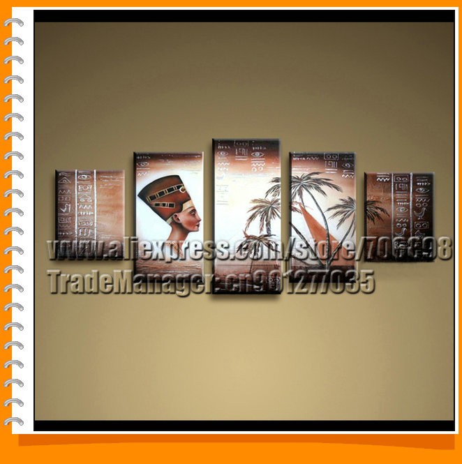 Framed-5-Panels-100-Handpainted-High-End-Large-Amazing-Egypt-Oil-font-b-Painting-b-font.jpg