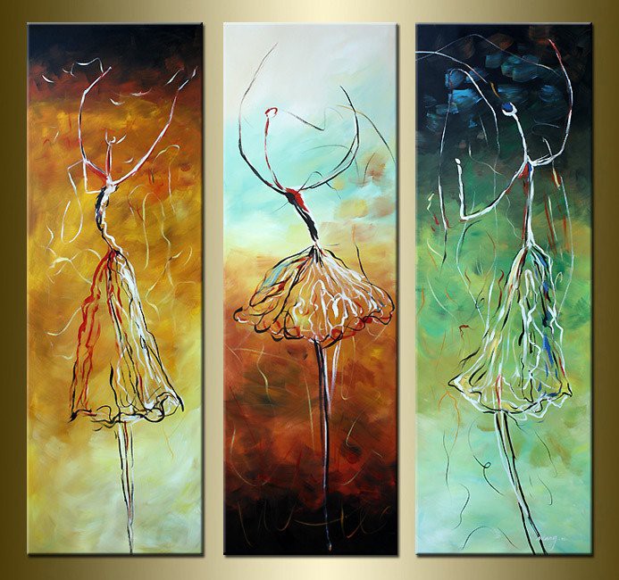 Free-Shipping--The-Dancers-Handpainted-Modern-Oil-Painting-Canvas-Top-Home-Decoration-JYJLV064.jpg