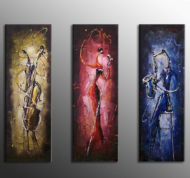 The-Musicians-Free-Shipping--100-Handpainted-Modern-Oil-Painting-Canvas-Art-Top-Home-Decoration-JYJLV186.jpg